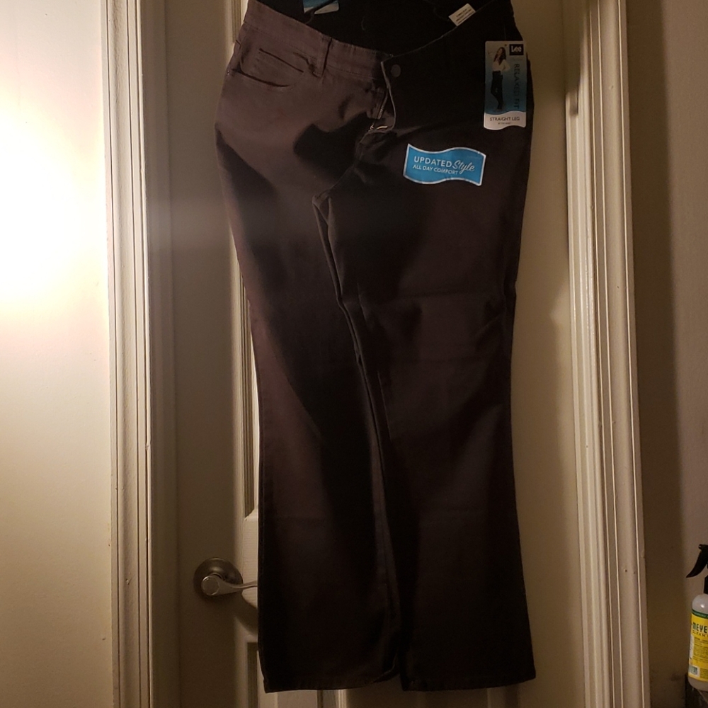 Brown Straight Leg Jeans